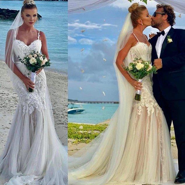 3. İvana Sert nişanlısı Sezer Demirci ile Maldivler'de az sayıda davetlinin katıldığı sade bir törenle nikah masasına oturdu.