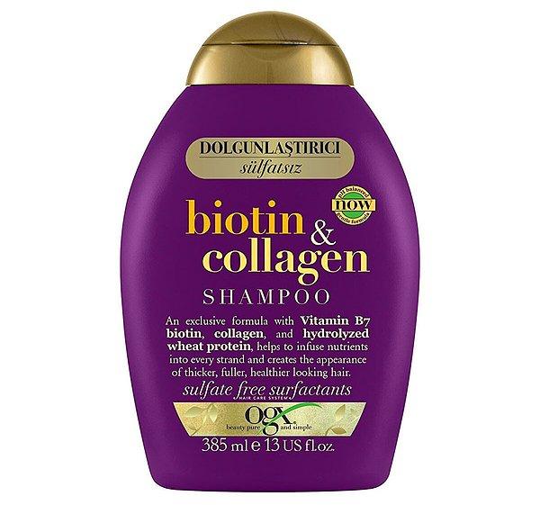 9. Ogx'in bu biotin ve kolajen içerikli şampuanını denediniz mi?