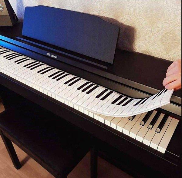 8. Piyanonuzun tozlanmaması için tuş takımınızı örtü ile örtebilirsiniz.