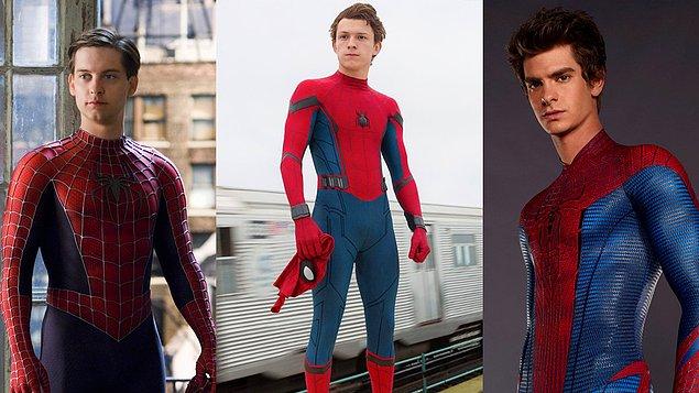 Tobey Maguire’in oynadığı üç, Andrew Garfield’ın oynadığı üç, Spiderman: No Way Home ile birlikte Tom Holland’da üç Spiderman filminde yer almış oluyor.