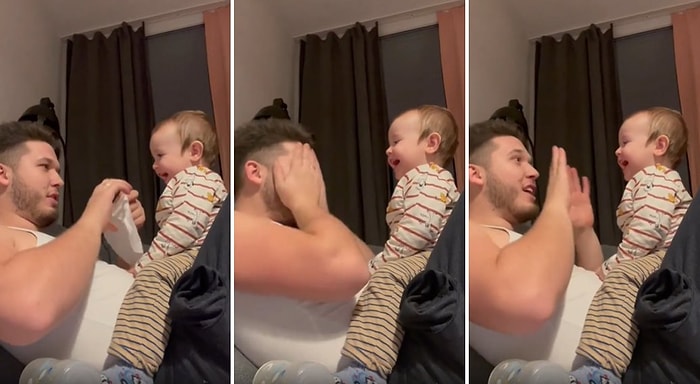 Biraz da Pozitif Basalım Bünyeye... İllüzyon Yaparak Oğlunu Gülmekten Çatlatan Adamın Muhteşem Anları