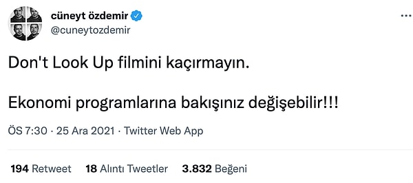 Ünlü isimler de filmi önerenler arasında.