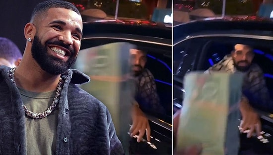 Noel'de Sokaktaki İnsanlara Deste Deste Para Dağıtan Drake Gündem Oldu