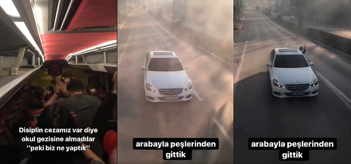 Gençlerde Çare Tükenmez: Disiplin Suçu Yüzünden Geziye Gidemeyen Öğrenciler Arabalarıyla Otobüsü Takip Etti