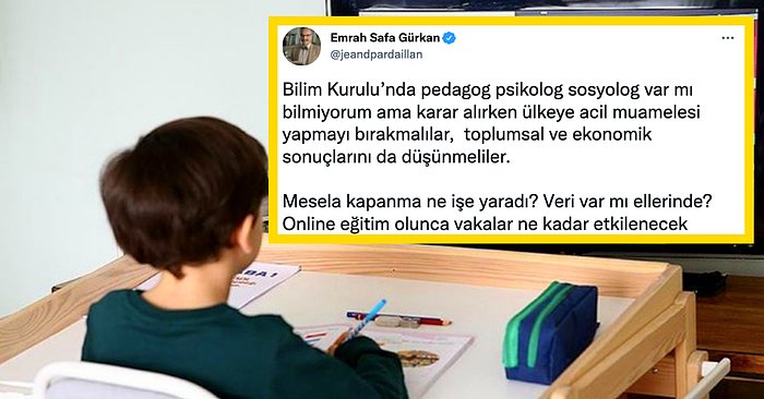 Emrah Safa Gürkan Omicron Varyantıyla Birlikte Okulların Yeniden Online Eğitime Geçeceği İddiasına İsyan Etti!