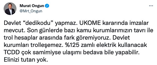 İstanbul Büyükşehir Belediyesi Sözcüsü Murat Ongun TCDD'ye tepki gösterdi: "Devlet kurumları trolleşemez!"