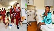 Четыре золотистых ретривера радовали больных детей, которым пришлось провести Рождество в больнице
