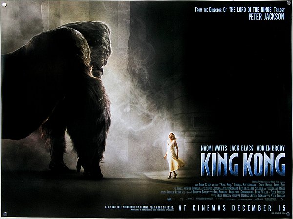 10. King Kong (2005) - IMDb: 7.2