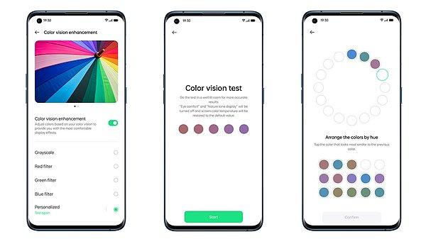 Oppo tarafından geliştirilen yeni renkli görüş geliştirme teknolojisi profesyonel kullanımdaki “Munsell Color Chess”i ilk defa bir akıllı telefona entegre etmeyi başardı.