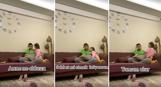 Morali Bozuk Annesinin Keyfini Yerine Getirmeye Çalışan Ufaklığın Gözlerinizden Kalpler Fışkırtacak Anları