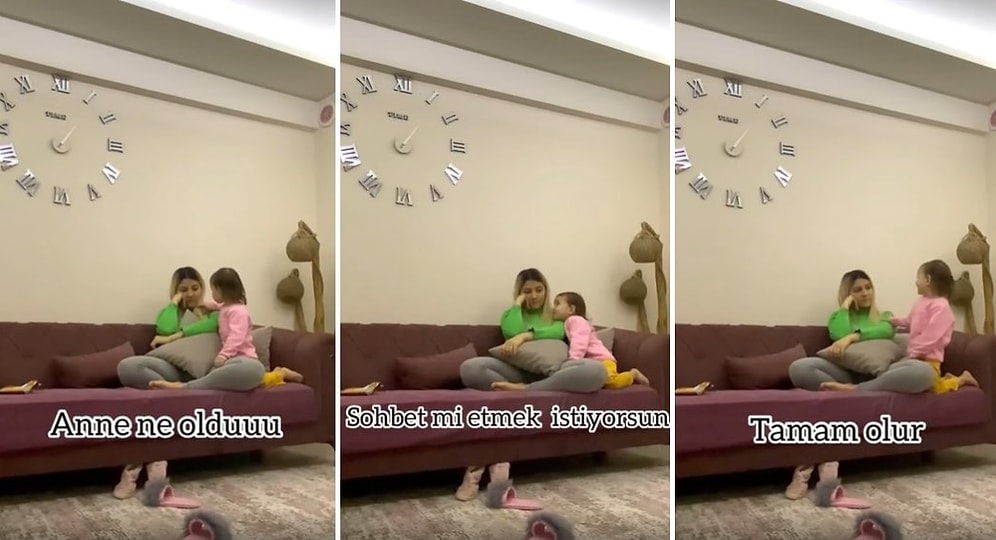 Morali Bozuk Annesinin Keyfini Yerine Getirmeye Çalışan Ufaklığın Gözlerinizden Kalpler Fışkırtacak Anları