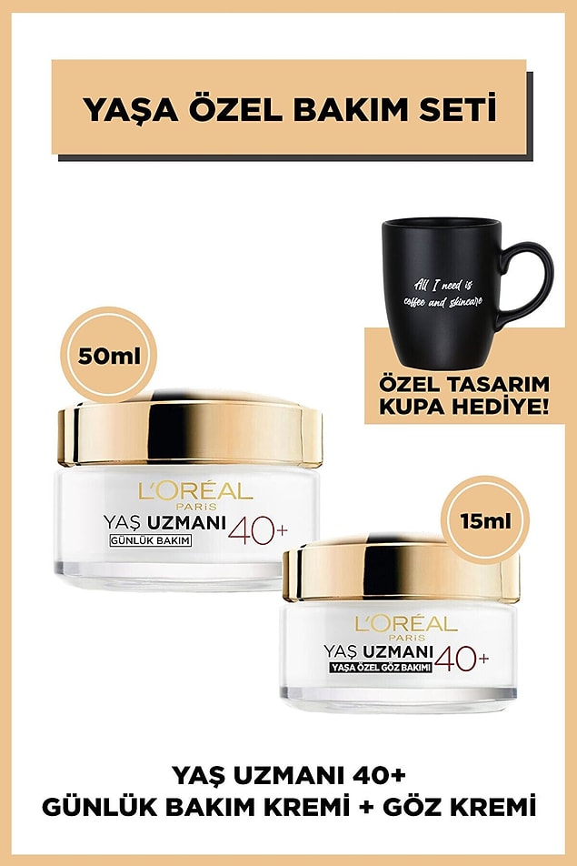 8. L'oreal Paris'in bu seti mesaj içeren kupası için bile alınır.