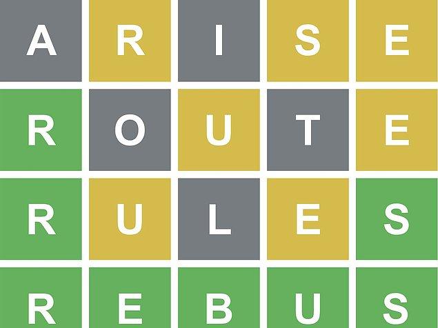 Wordle'da oyuncular 5 harfli bir kelimeyi 6 denemede tahmin etmeye çalışıyor. Bu denemeler sırasında kelimede yer alan harfler doğru noktada kullanıldığında ilgili kutucuk yeşile dönüyor. Kelimenin içinde olup da doğru yerde kullanılmayan harfler sarıya, kelimede var olmayan harflerse griye boyanıyor.