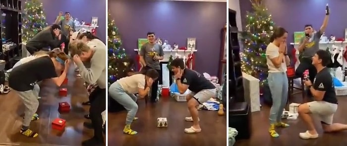 Harika Bir Arkadaş Ortamı Oyunu Sonunda Kız Arkadaşına Sürpriz Evlilik Teklifi Yapan Adam