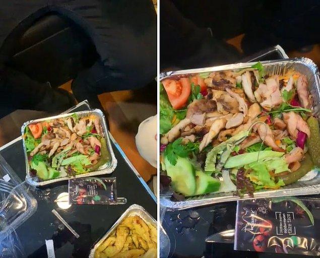 Sosyal medyada paylaşılan görüntülerde, verilen köfte siparişinin içinden kertenkele çıktığı iddia edildi.