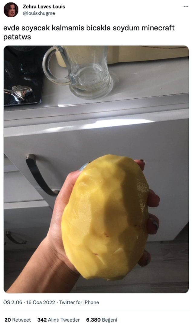 15. Patates patates olduğuna pişman olmuş...