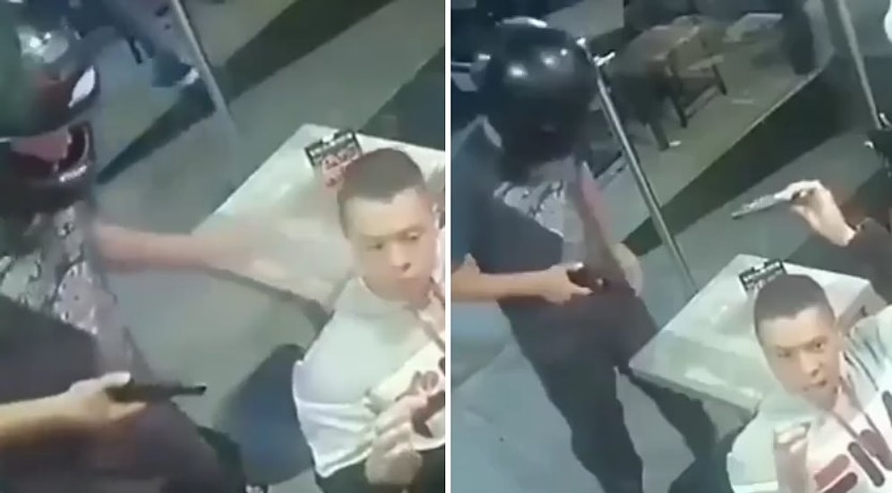 Dünyanın En Rahat İnsanı Olabilir: Başına Silah Dayanmış ve Gasp Edilirken Tavuklarını Yemeye Devam Eden Adam