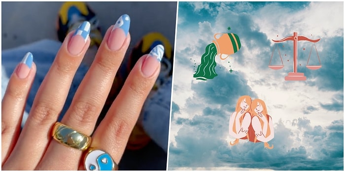 Hava Elementi Burçlar İçin Nail Art Önerisi