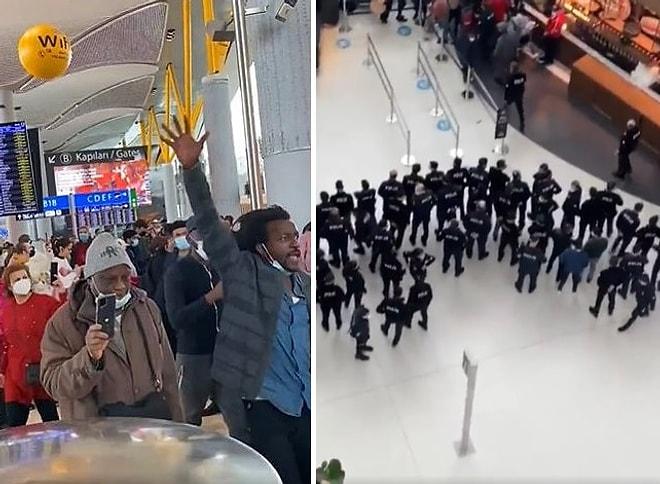 İstanbul Havalimanında Mahsur Kalan Turistler, 'We Need Hotel' Sloganı Attı: Çevik Kuvvet Ekipleri Sevk Edildi