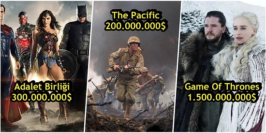 Yapımcıları Adeta Para Saçmış! İşte Dudak Uçuklatacak Dev Bütçelerle Çekilen Dizi ve Filmler