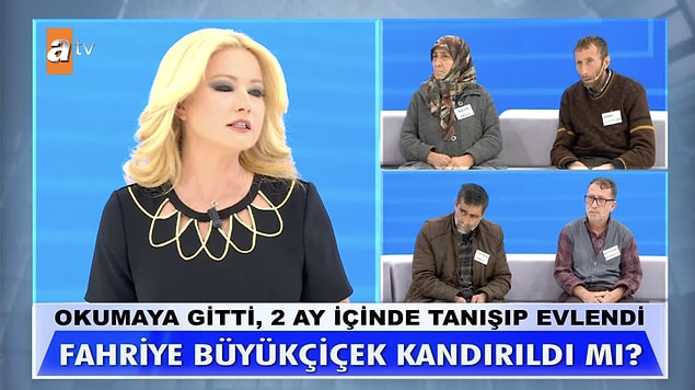 İzleyenler bilir dün Konya'dan gelen Büyükçiçek ailesi, 19 yaşındaki kızları Fahriye'den yaklaşık 2 aydır haber alamadıkları için Müge Anlı'dan yardım istemişti.