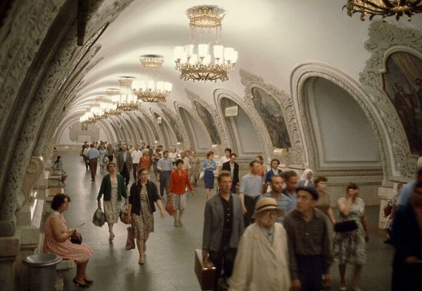 16. Станция метро Киевская. Фото декана Conger, Москва, СССР, 1964