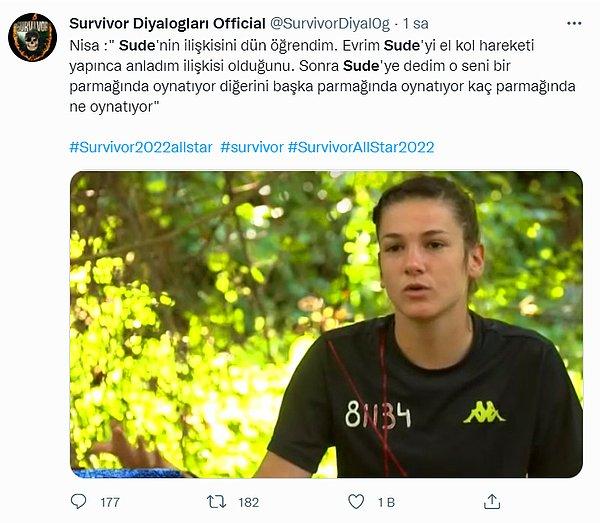 Survivor Mert ve Sude Olayına Twitter Kullanıcılarının Yorumları
