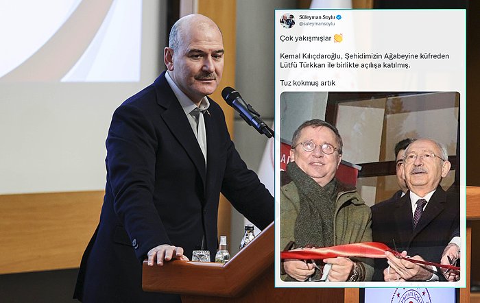 Soylu'dan Kılıçdaroğlu ve Türkkan Paylaşımı: 'Çok Yakışmışlar 👏'