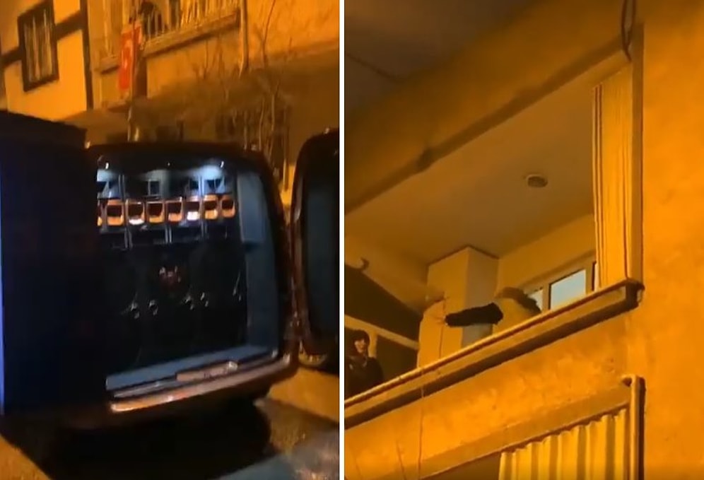 Arabadan Gelen Yüksek Müzik Sesine Balkonda Dans Ederek Eşlik Eden Teyzenin Muhteşem Anları