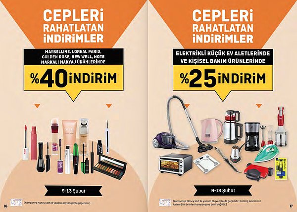 8. Maybelline, Loreal Paris, Golden Rose, Nwe Well Note markalı makyaj ürünleri %40 indirimli.