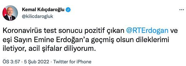 Kılıçdaroğlu ve Akşener'den geçmiş olsun mesajı geldi.