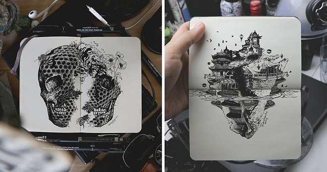 20 сюрреалистичных иллюстраций от художника, на работы которого нужно смотреть дважды