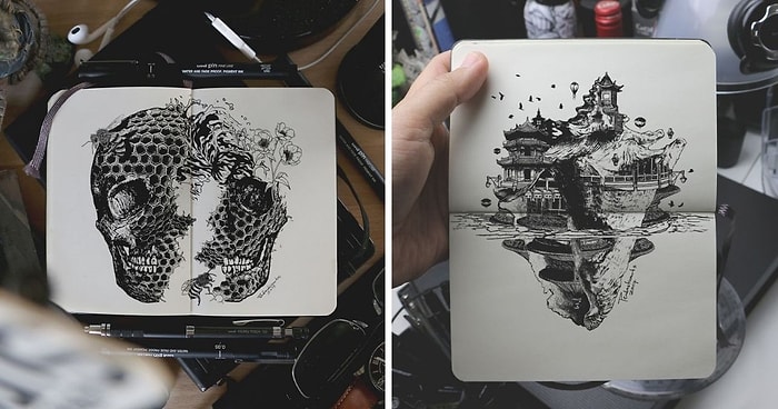 20 сюрреалистичных иллюстраций от художника, на работы которого нужно смотреть дважды