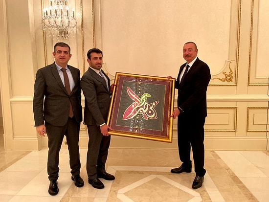 Azerbaycan Cumhurbaşkanı Aliyev, Selçuk ve Haluk Bayraktar’ı Kabul Etti