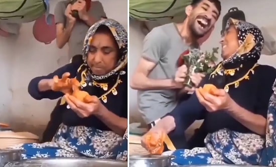 İçli Köfte Yapan Annesine Sevgililer Günü'nde Çiçek Veren Engelli Adamın İçinizi Yumuşacık Yapacak Anları