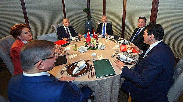 7. Toplantıda “ittifak yerine koalisyon protokolü” önerisini sunan Davutoğlu’nun diğer parti liderlerinin öneriye sıcak bakmaması üzerine bu isteğinden vazgeçtiği öne sürüldü. CHP'li Erdoğan Toprak, adaylığa en yakın ismin Kemal Kılıçdaroğlu olduğunu söyledi.