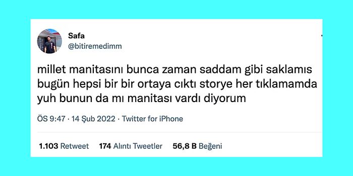 14 Şubat'ta Sığınaklardan Çıkan Manitalardan Çiçek Yerine Künefe Alan Adama Son 24 Saatin Viral Tweetleri