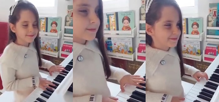 Kendi Bestelerini Yapan 7 Yaşındaki Görme Engelli Piyanist İpek'in Dinleyenleri Hayran Bırakacak Performansı