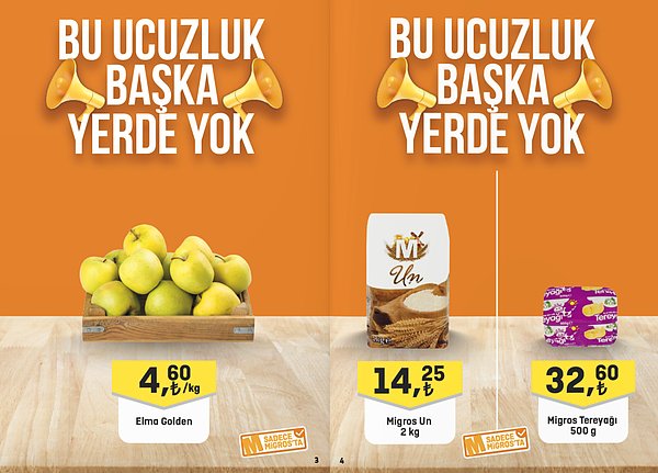 Migros Tereyağı 500 g 32,60 TL.