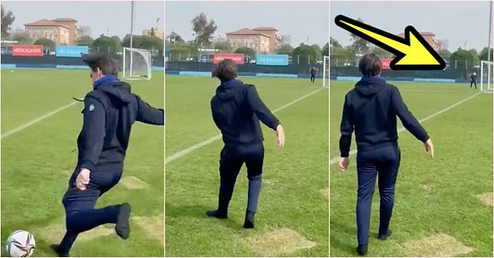 Adana Demirspor Teknik Direktörü Vincenzo Montella'nın Korner Direğinin Gerisinden Ağları Havalandırdığı Anlar