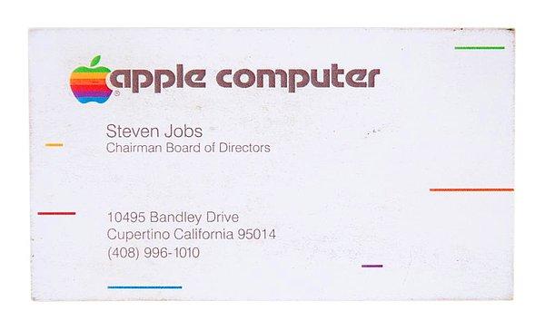 Steve Jobs'un Apple Computer şirketindeki kartviziti