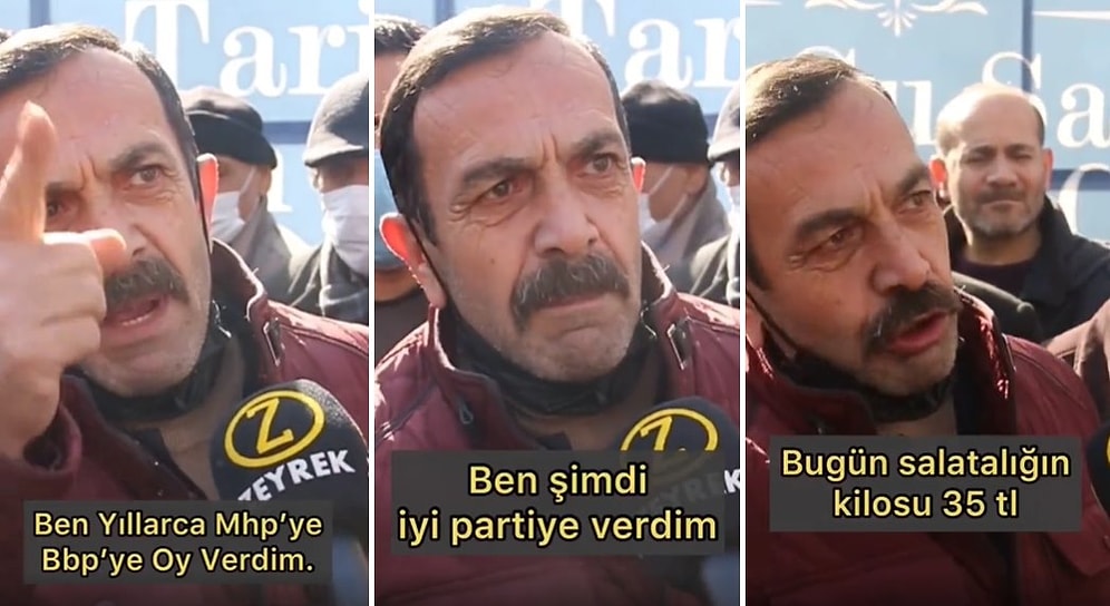 '2002'de Çeyrek Altın 32 Liraydı Şimdi Salatalığın Kilosu 35 Lira' Diyen Dayı İsyan Etti