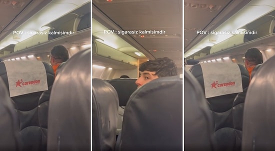 Uçakta Krize Girip Sigara İçmek İsteyen Adam ile Uçuş Görevlisi Arasında Geçen İlginç Diyalog