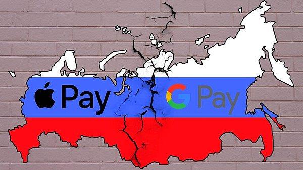 Google ve Apple gibi teknoloji devleri de Rusya’da dijital cüzdan ile ödeme yöntemleri gibi bazı hizmetlerini süresiz olarak askıya alacağını açıkladı.