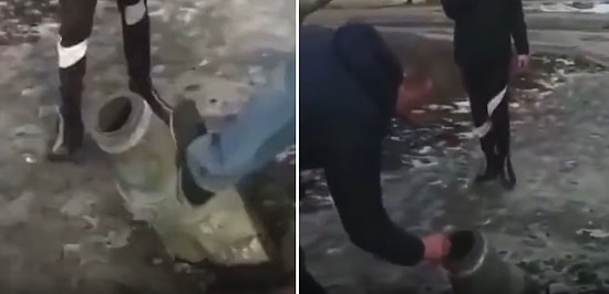 Rus Ordusu Tarafından Atılan Ancak Patlamayan Füzenin Ukraynalılar Tarafından Tekmelendiği İddia Edildi