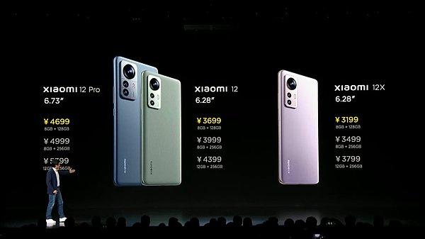 Xiaomi 12 ve 12 Pro’nun küresel fiyatları şu şekilde sızdırılmıştı