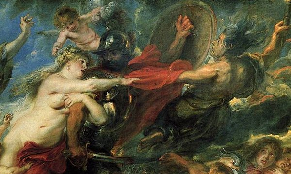 Rubens tablosunda Mars ve Venüs'ün yanı sıra öfkeyi sembolize eden Alekto'ya da yer verir.