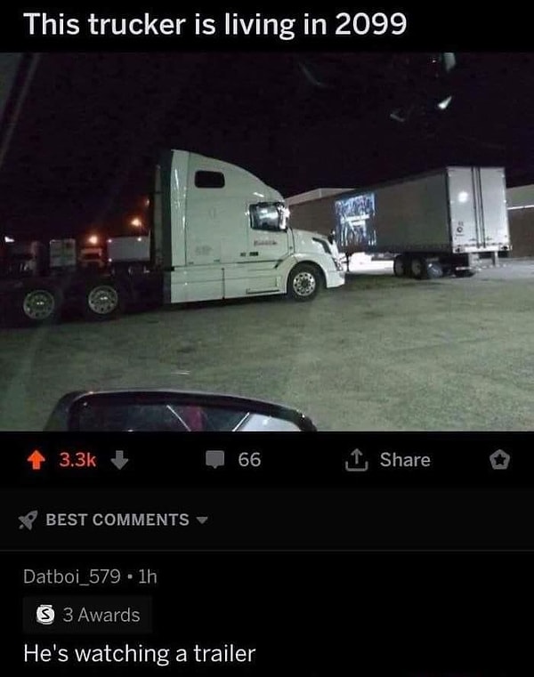 1. Он смотрит трейлер