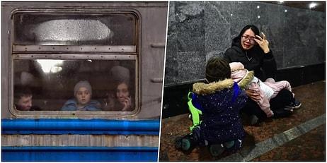 Umudun ve Hüznün Simgesi: Ukraynalı Sivillerin Kaçış Noktası Lviv Tren İstasyonundan Kareler