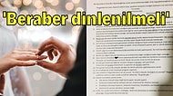 Yeni Evli Çiftin İmzaladığı Evlilik Sözleşmesinin Sosyal Medyada Gündem Olan İlginç Maddeleri